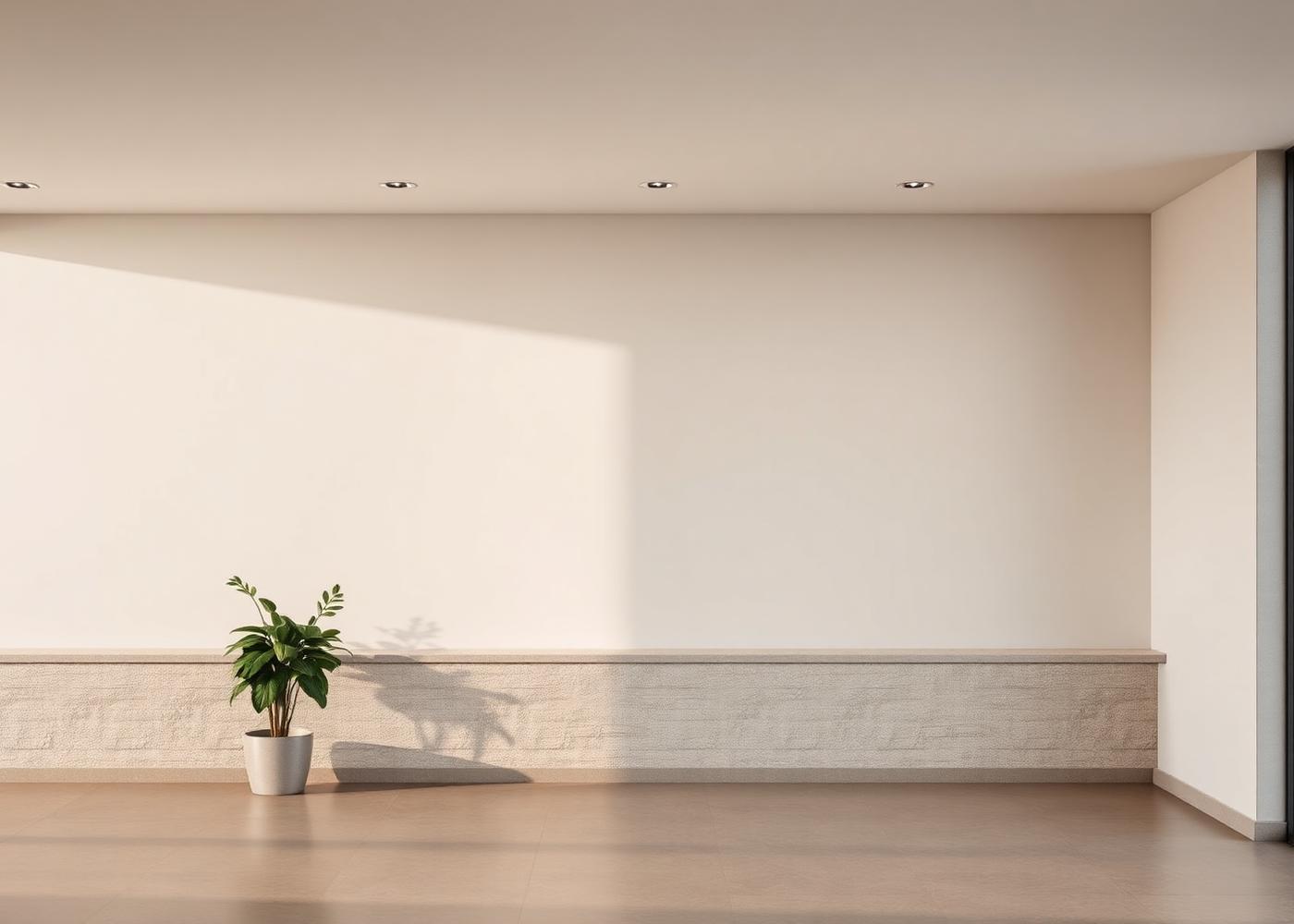Espace d'accueil sobre et lumineux